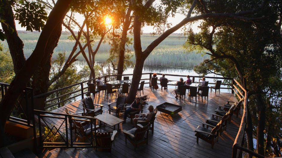 Namibia Caprivi Namushasha River Lodge Terrasse