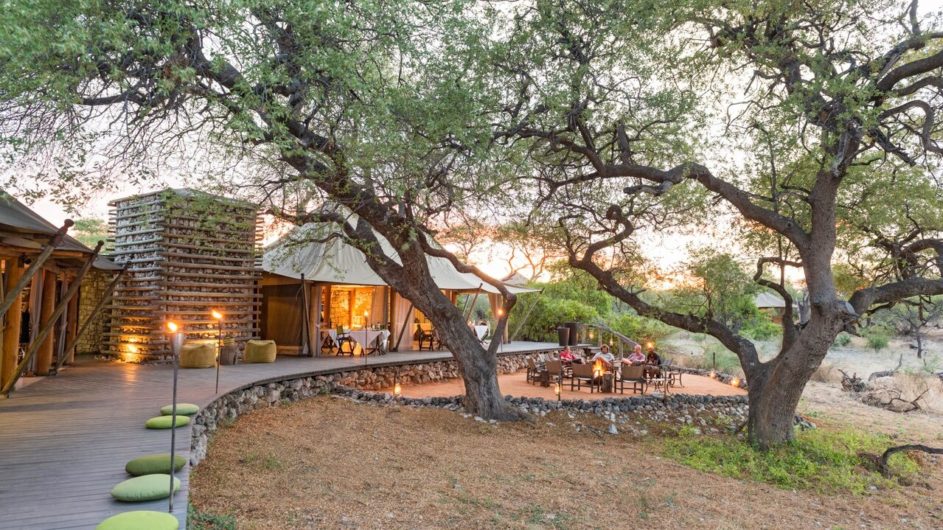 Namibia Etosha Nationalpark Onguma Tented Camp Terrasse