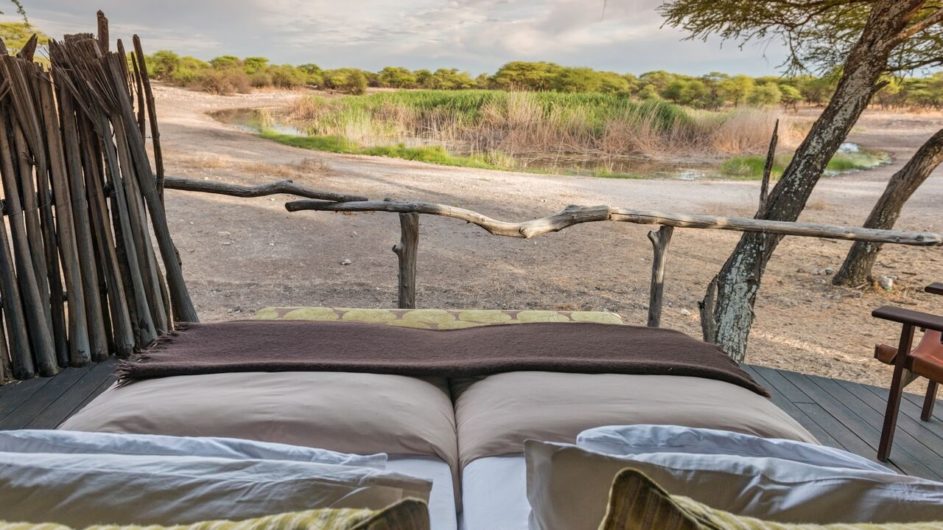 Namibia Etosha Nationalpark Onguma Tree Top Camp Zimmer Aussicht