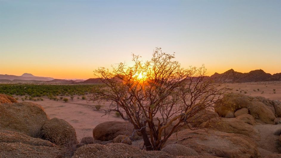 Namibia Erongo Berge Mowani Mountain Camp Landschaft