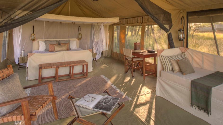 Tanzania Serengeti Asilia Olakira Camp Zelt innen