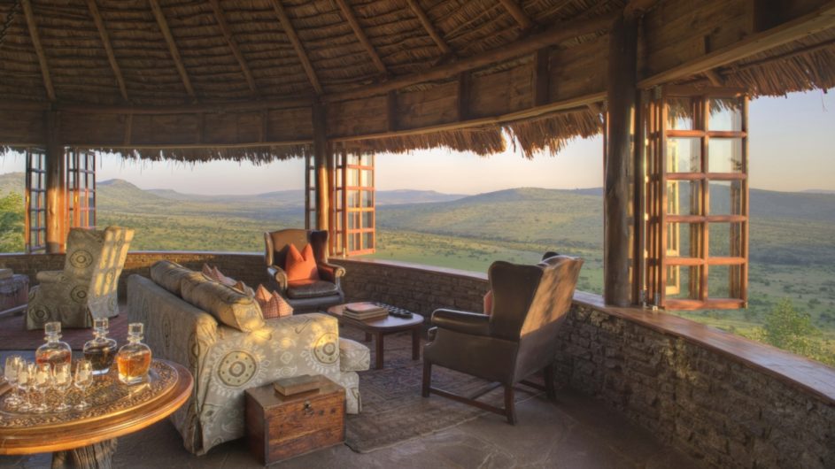 Tanzania Serengeti andBeyond Kleins Camp Lounge mit Aussicht