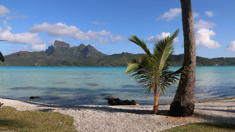 Französisch Polynesien Bora Bora Pension Alice & Raphael Strand und Aussicht