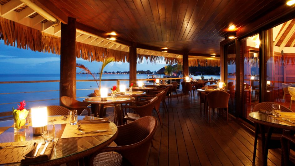 Französisch Polynesien Bora Bora Sofitel Marara Beach Resort Restraurant Terrasse