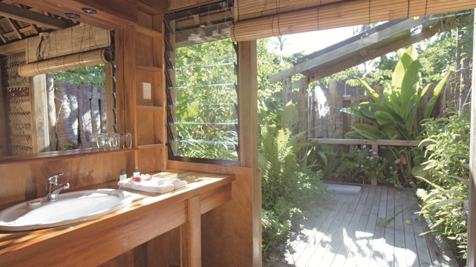Tonga Tongatapu Fafa Island Resort Fale Badezimmer