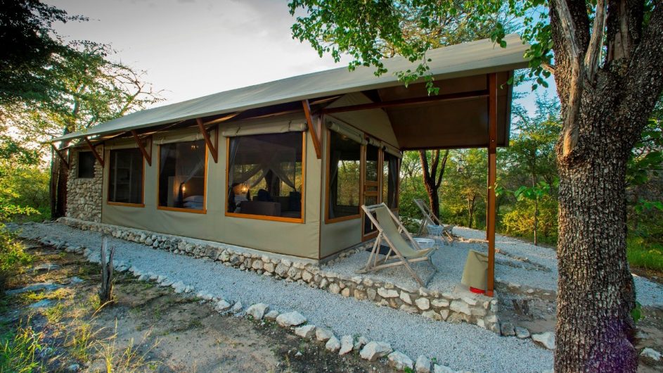 Namibia - Etosha NP - Mushara Bush Camp - Zelt Ansicht