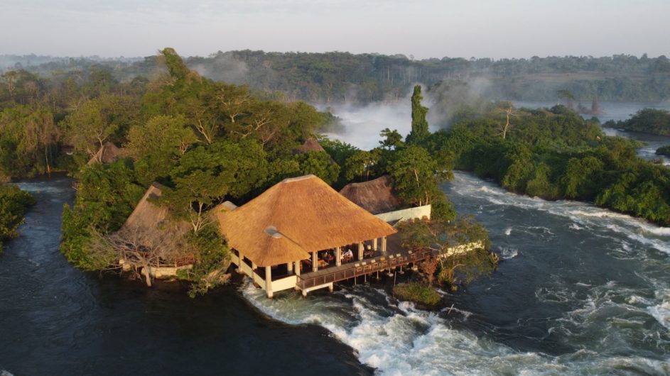 Uganda - Jinja - Lemala Wildwater Lodge - Haupthaus Ansicht