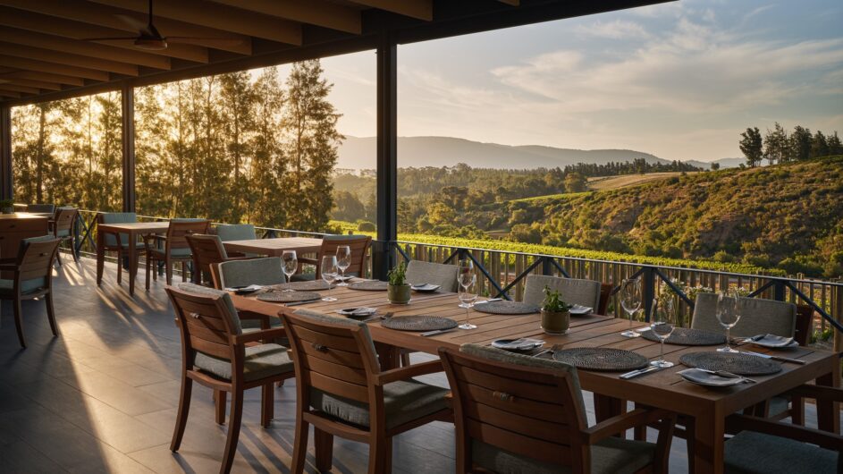 Südafrika - Paarl - Brookdale Estate - Bistro Terrasse