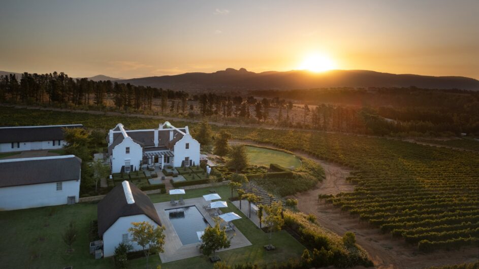 Südafrika - Paarl - Brookdale Estate - Manor House - Sunset