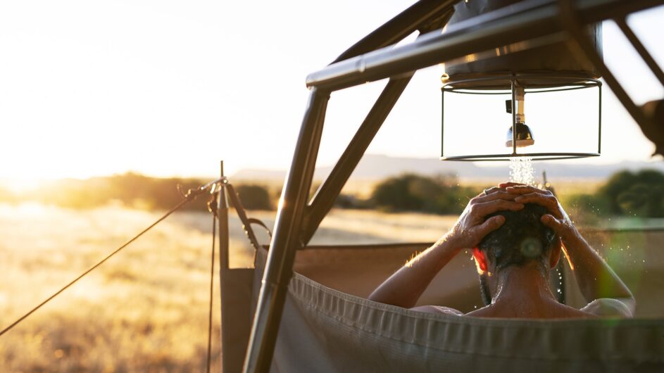 Südafrika - Karoo - Samara Plains Camp - Dusche mit Aussicht - c Maike McNeill