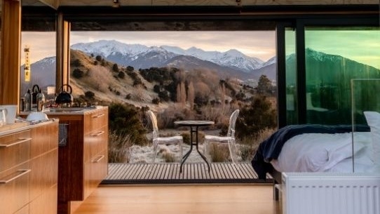 Neuseeland - Canterbury - Kaikoura - Pure Pods - Kahutara - Blick von innen